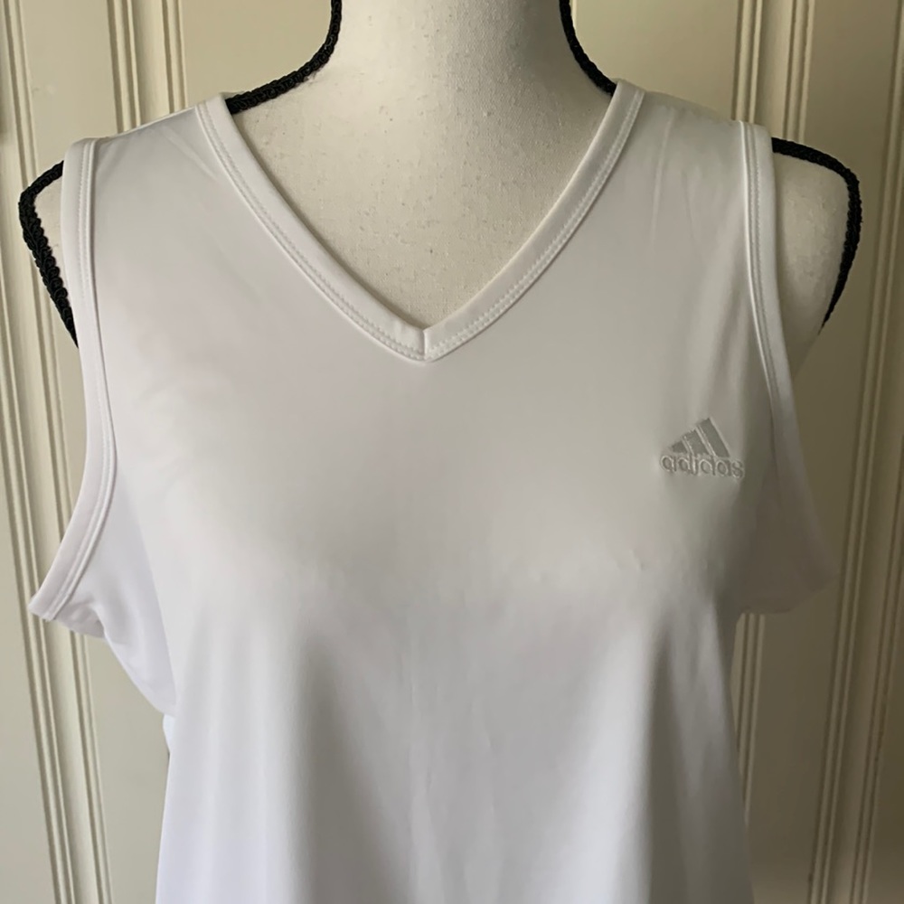 Adidas White Athletic Tank Size M/L